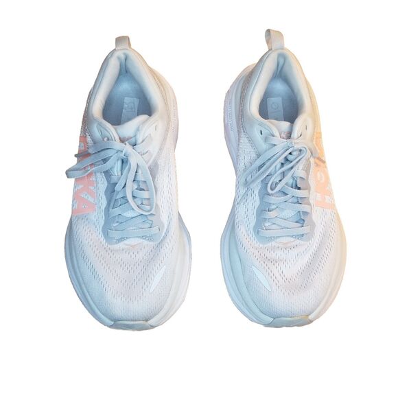 Hoka One One Bondi 8 Women's Size 7.5 B Gray Running Shoes Sneakers 1127952HMLR - Picture 3 of 9